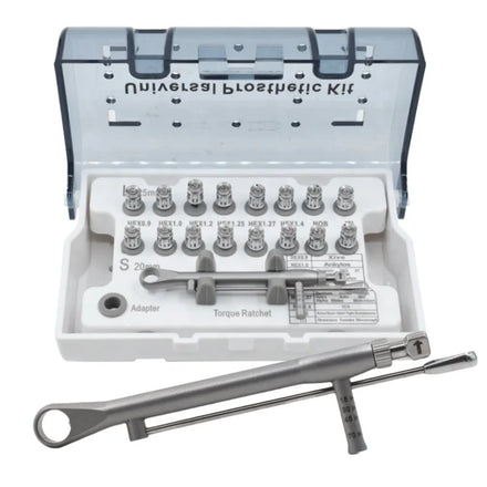 Dental Implant Screw Driver Torque Wrench Ratchet 15-70NCM With16Pcs Screw Driver Universal Restoration Tools Kit