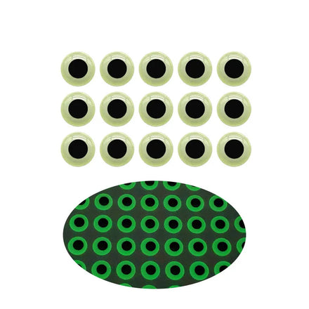 Fishing Lure Eyes 3mm-12mm Glow in the Dark Lifelike Fish Eyes Stickers 3d Eyes for Fly Fishing DIY Accessories