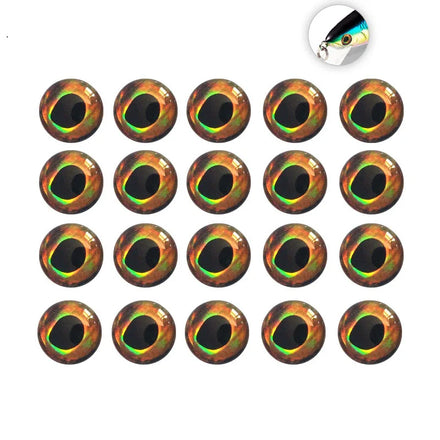 Fishing Lure Eyes 3mm-12mm 3D Lure Bait Lifelike Animal Colorful Flying Eyes for Diy Artificial Hard Bait Lure