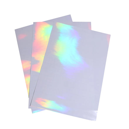 Spiral Holographic Overlay Sheet A4 Waterproof Transparent Hologram Cold Lamination Film for Binding Notebook and Photo Paper