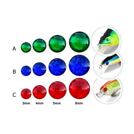Vikinger Fishing Lure Eyes Sticker 3mm-6mm Solid-color Lifelike Resin Fishing Eyes for Bass River Saltwater Fishing Marlin