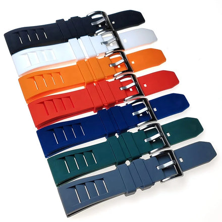 New Hot Selling Breathable Hollow 20mm 22mm Quick Release Pin Buckle Automatic Earless High-Tensile Silicone Watch Strap