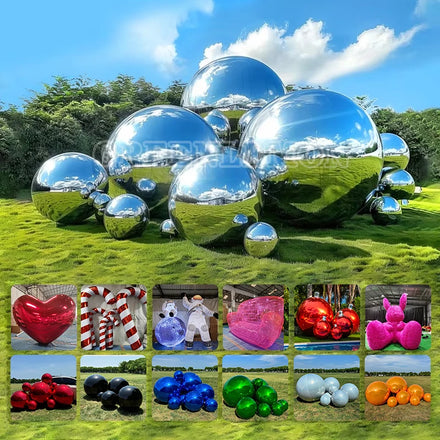 Wedding Event Decoration Plastic Ball 1m Clear Plastic Ball Giant PVC Gold Mirror Ball Inflatable Nightclub Big Shiny
