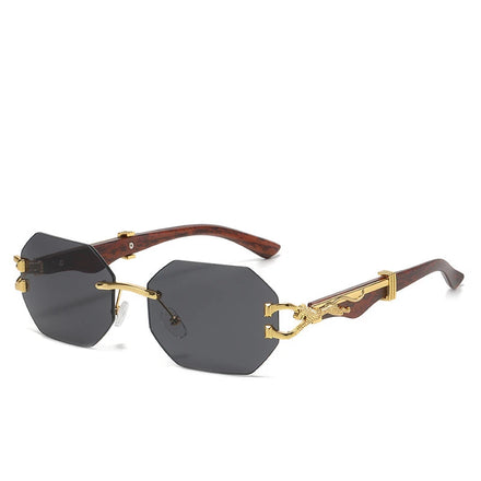 New Arrive Unisex Rimless Frame Retro Metal Pilot Sunglasses Personalized UV400 Comfortable Wholesale Eye Glasses