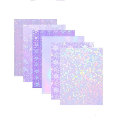 Gloss Lamination Waterproof Holographic Overlay Letter Size Cold Laminate Film Clear Rainbow Broken Glass Laminate Roll