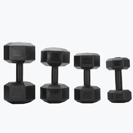 Custom logo Black Cement Hex Dumbbell Environmental protection Cement Dumbbells