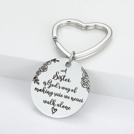 Friendship Key Chains Sister Keychain a Sister Is God's Way Keyring Pendant Christmas Birthday Gifts for Sisters Friend Keychain