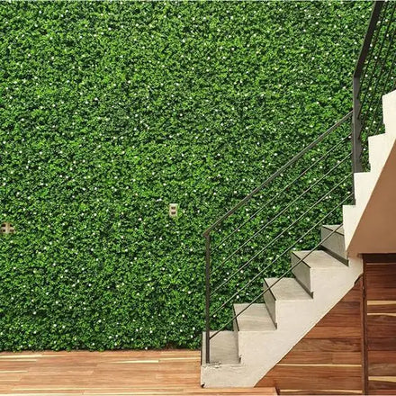 Factory Wholesale 50x50cm Artificial Green Wall Panel Fake Boxwood Hedge Vertical Grass Wall For Mall Landscape Engineering OEM