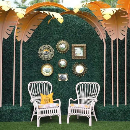 Bulk Wholesale 50x50cm Artificial Greenery Plant Eucalyptus Boxwood Grass Wall Panel for Hotel Mall Outdoor Indoor Landscape OEM