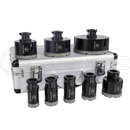 SENMINE Multipurpose Vacuum Brazed Diamond Hole Saw Core Drill Bit Set for Marble Porcelain Tile Fast Drilling