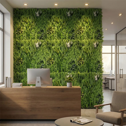 Factory Wholesale 40x60cm Artificial Eucalyptus Greenery Plant Vertical Hedge Wall Panels for Salon Cafe Shop Bar Backdrop Decor