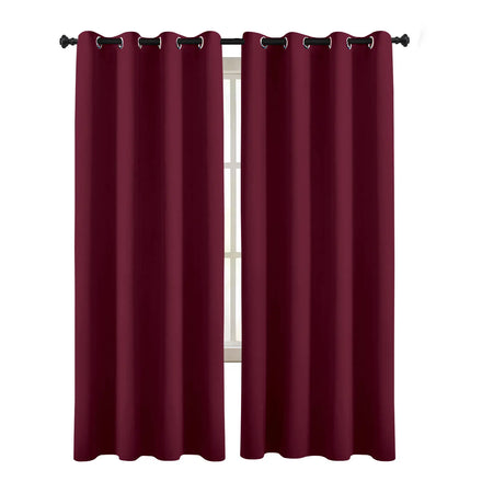 Amity Ready Made 100% Polyester Curtains European Style Hotel Solid Eyelet Blackout Window Curtains for Living Room Bedroom