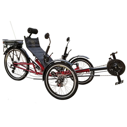 Tadpole Electric Three Wheel Recumbent Tricycle Adults Folding Bicycle Recumbent Trike 250W