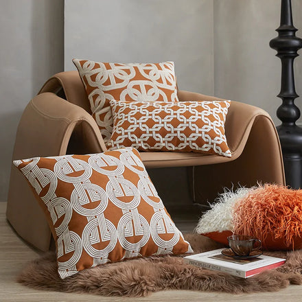 Amity Modern Simplicity Polyester Geometric Patterns Jacquard Pillow Cover Home Decoration Sofa Cushions Cover