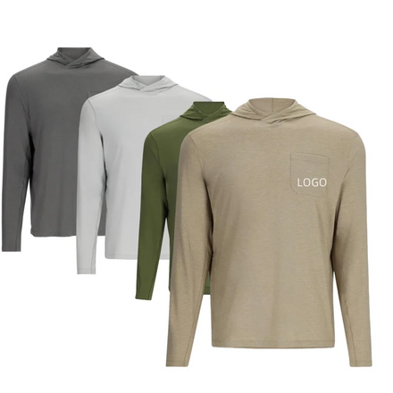 Outdoor Long Sleeve Hooded Fishing Shirt with Anti-UV Pocket Waterproof Wholesale Prices