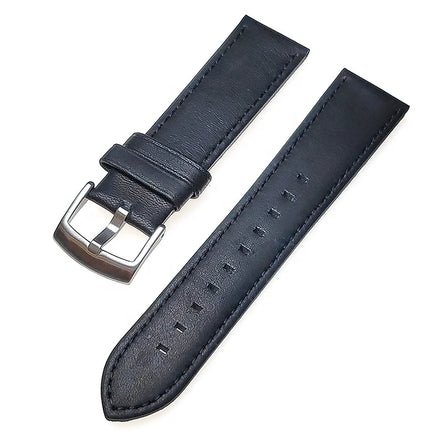 Premium Top Layer Cowhide Leather Watch Strap 20MM & 22MM Needle Plain Elegant Premium Watch Bands
