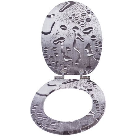 JELL H030 Modern Design Printed Soft Close Hinge Toilet Cover Seat with 3-Year Warranty Easy Installation Wood MDF for Hotel Use