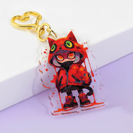 Custom Acrylic Keychain Custom Design Glitter Epoxy HD Acrylic Keychain
