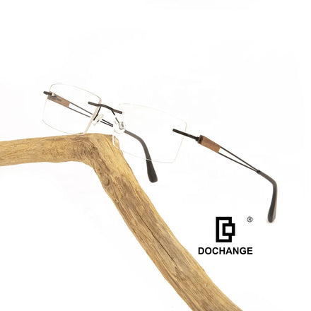 Optical Frame for Men Carbon Fiber Metal Handmade Wood Eyewear Eyeglasses Rimless Frame Recycled Wood Sunglasses Polarized Wood