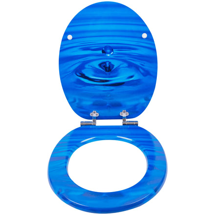JELL Printed Modern Soft Close Zinc Alloy Hinge MDF Toilet Seat Cover BSCI Certified Easy Installation Wood Bathroom OEM Custom
