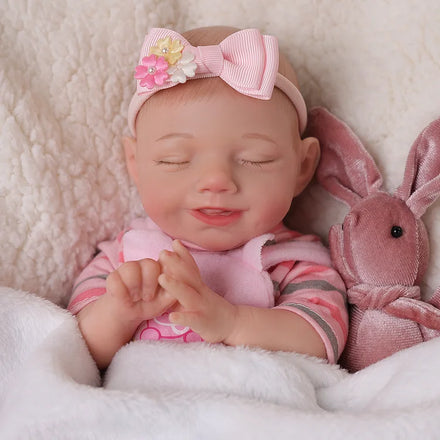 Babeside Olivia 12'' Full Silicone Reborn Baby Doll Girl Soft Toy DIY Toy Looks Real Sleeping Smiling