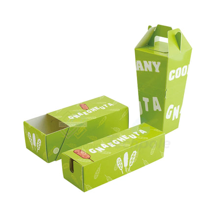 Customizable Disposable Biodegradable Pizza Cone Box with Handle Food Grade Cardboard Paper for Sushi Packaging