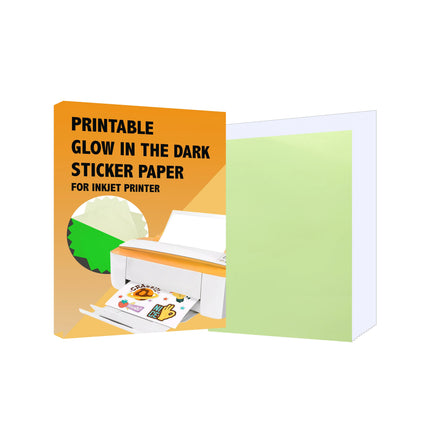 Printable Sticker Paper Glow-In-The-Dark Studio Light Glow Inkjet Vinyl Waterproof Adhesive Luminous Label Paper For Custom Sign