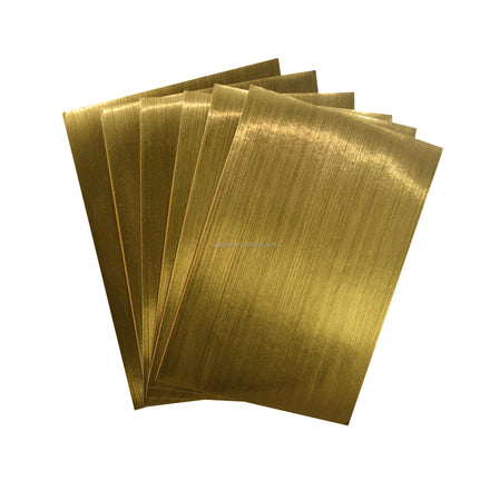 Gold Models Metallic Finish Laser-jet Printable Waterproof Self-adhesive Water-glue Vinyl PET Brush Gold 100 Micro Sticker Paper