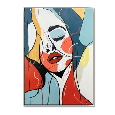 Framed Handmade Colorful Modern Impressionist Canvas Wall Art Oil Painting for Living Room