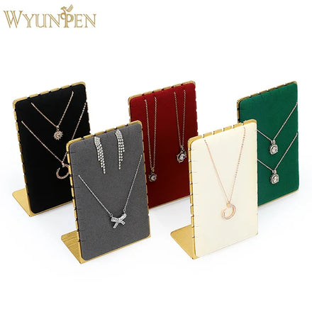 WYP Jewelry Necklace Display Microfiber Counter Handmade Fashion Multi-color Jewelry Display Stands