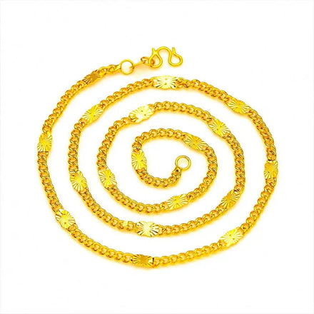 Dubai Internet Celebrity Live Broadcast Same Style Faux Women Choker Gold Plated Pendant Necklace No Color Fading