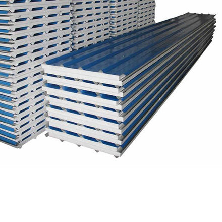 Cold Storage Industrial Villa Sandwich Panel EPS Core 50-200mm Thickness Insulation Metal Board Class B1 Fire Performance 5+
