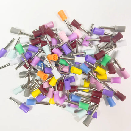 100pcs/box Dental Cup Rubber Polishing Brush Polishing Tooth Rubber Dental Disposable Prophy Cup for Low Speed Handpiece