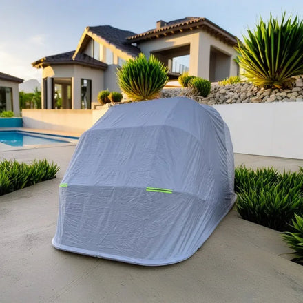 Portable Foldable Metal Carport Shelter Kit with Easy Install Garden Garage Canopy Stainless Steel Roof Japanese Design