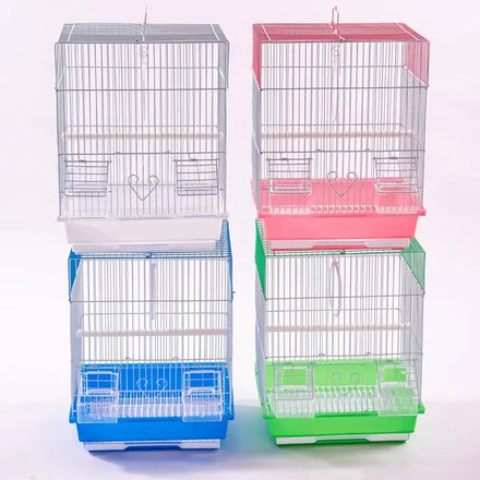 Factory Direct Luxury Modern Bird Cage Portable Metal Cage for Bird Breeding Classic Button Closure for Parrots