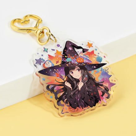 Custom Animation Key Chain Custom Color Transparent Edge Acrylic Key Chain Ladder Color Edge