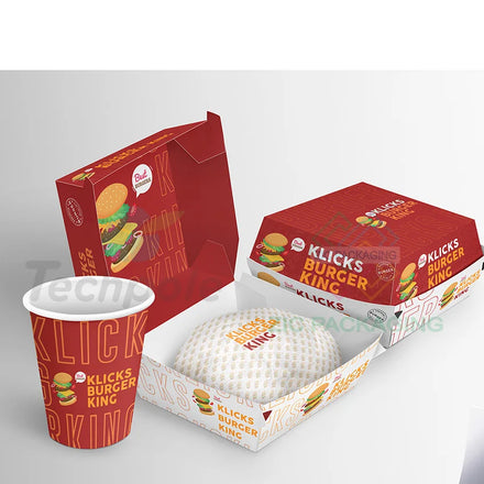 Custom Printed Disposable Fast Food Packaging Folders Embossed Matt Lamination Take Away French Fries Sushi Jelly Catering