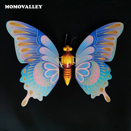 Momovalley IP65 Outdoor Waterproof DC Blue 93cm Wings Christmas Decoration Garden Light Moving LED Butterflies Wedding Lights