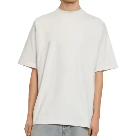 Wholesale Men's Custom Printed Oversized Rib Crew Branded Tshirt Fashion Heavyweight Long 100% Cotton Streetwear Tshirts