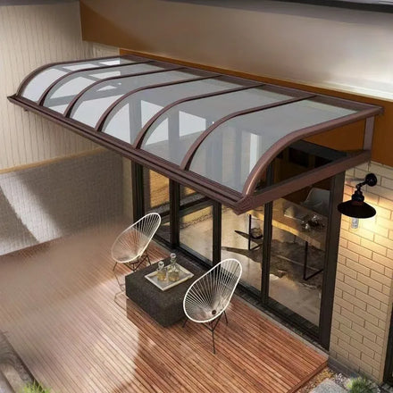 Waterproof Outdoor Canopy Aluminum Frame Polycarbonate Roof Ideal for Balcony Awning Patio Covering