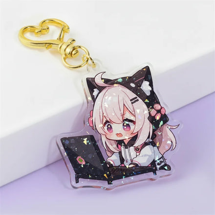 Customized Color Gradient Acrylic Charm Keychain Pendant
