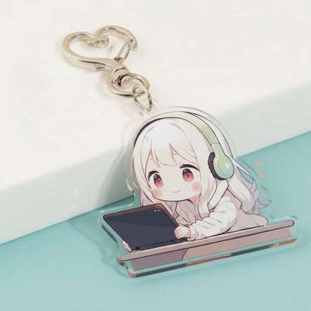 Customized Cute Anime Character Design Acrylic Keychain Double-Sided Custom Transparent Keychain