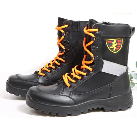 Wholesale Emergency Boots Reflective Anti Smashing Anti Puncturing High Top Fire Rescue Combat Boots