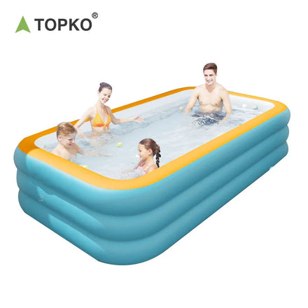 TOPKO PVC Foldable Inflatable Swimming Pool Suitable for 1-2 People Kids & Adults Indoor Outdoor Inflatable Swimming Pool