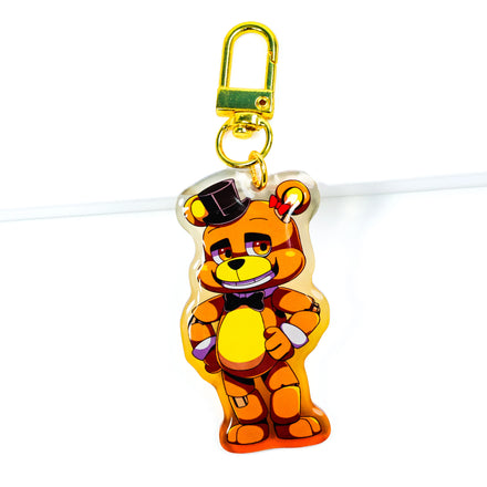 Custom Glitter Epoxy/Hologram Custom Printed Gradient Color Background Gradient Anime Keychain Acrylic Charms