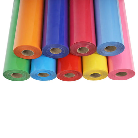 Renlitong 12in PVC Htv with Sticky Iron on Vinyl Heat Press Transfer Film Roll Heat Transfer Vinyl