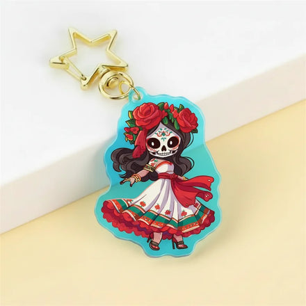 Customized Keychain Transparent Double Sided Acrylic Keychains Gradient Color Acrylic Charms