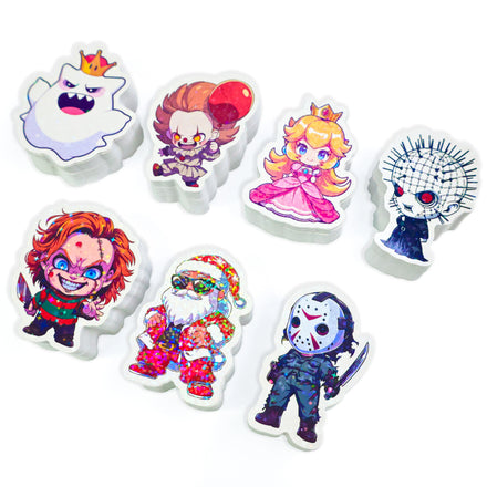 Custom Holographic UV Vinyl Stickers Waterproof Die-Cut Adhesive Labels for Business & Cartoons Clean Anime Packaging Labels