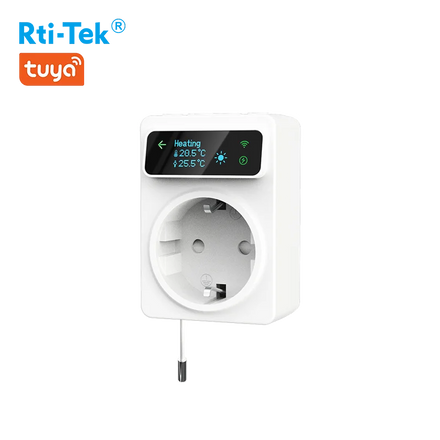 Rti-Tek TP6W Wi-Fi Smart OLED Thermostat Socket 16A Cooling Heating Temperature Controller 2-Year Warranty Floor Heating Parts