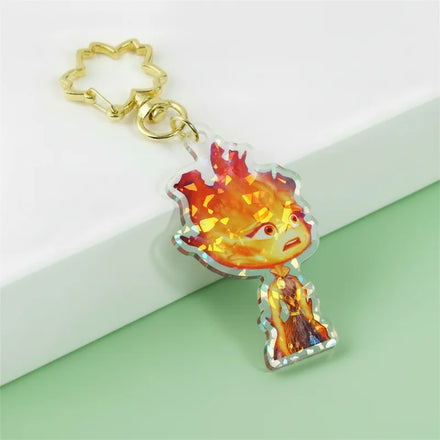 Custom Acrylic Keychains Color Gradient Keychains Holographic Epoxy Creative Bag Charms
